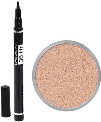 

tanvi27 TRANSLUCENT PROFESSIONAL'S OIL CONTROL LOOSE FACE POWDER WITH JET BLACK MATTE PEN LINER(Set of 2)