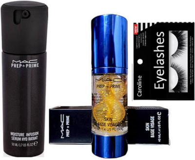 

caroline Eyelashes & Mac Prep+Prime Primer & Infusion Face Serum(Set of 3)