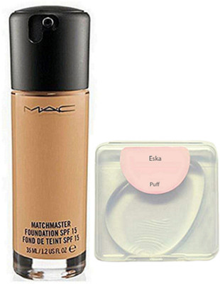

eska Silicon Puff, Matchmaster Foundation Spf 15(Set of 2)