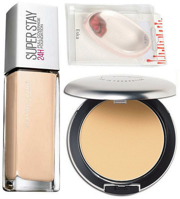 

eska Silicon Puff, Studio Perfect Compact, Suoerstay 24H Foundation(Set of 3)