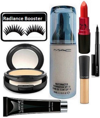 

radiance booster Eyelashes & Match Master Foundation & Compact & Pen Eyeliner & Mineralize Concealer & Lipstick & Blur Perfect Makeup Primer(Set of 7)