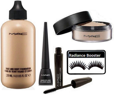 

radiance booster Eyelashes & Face&Body Foundation & Liquid Last Eyeliner+Mascara & Loose Powder(Set of 5)