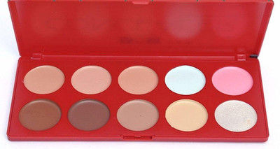 

Blushia Color Series Concealer Contour Highlighter Palette (10 Shades) Concealer(Multicolor)
