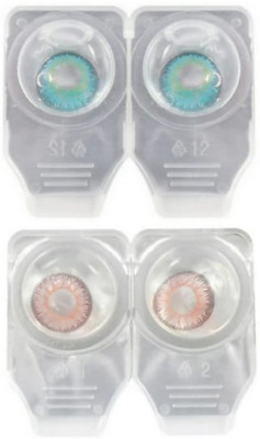 

teenager teencon58 Yearly Contact Lens(0.00, Aqua, Pink, Pack of 2)