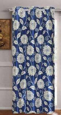 Flipkart SmartBuy 213 cm (7 ft) Polyester Door Curtain Single Curtain(Floral, Royal Blue)
