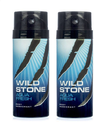 

Wild Stone Aqua Fresh Body Spray - For Men(300 ml, Pack of 2)