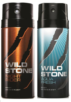 

Wild Stone night rider Aqua fresh Deodorant Spray - For Men(300 ml, Pack of 2)