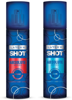 

Layer'r Shot Absolute Series Power 1pc. & Game 1pc. Pack of 2 Fragrant Body Spray - For Men(270 ml, Pack of 2)