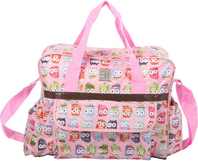 

MeeMee Multipurpose Diaper Bag with Bottle Warmer & Changing Mat (Pink) Nursery Bag(Pink)