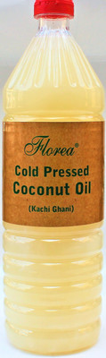 

Florea Cold Pressed Coconut Oil 1 Litre - (Kachi Ghani) Coconut Oil Plastic Bottle(1 L)