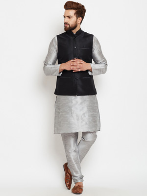 ABH Lifestyle Men Kurta Pyjama Ethnic Jacket Set