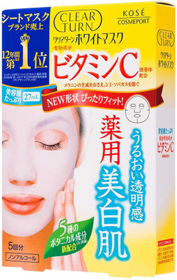 

Kose Clear Turn White Vitamin C Facial Mask Sheets(158 g)