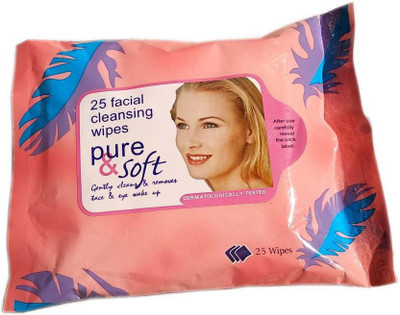 

VEEMIXX FACIAL/FACE TISSUES -Wet-MAKEUP REMOVER-Soft -Tissue Paper Face Cleanser/Cleaning Wipes(Pack of 25)