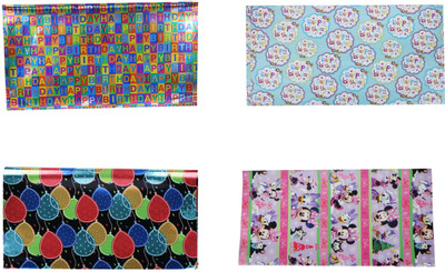 

AutoVHPR Pack of 4 Beautiful Designer Series 153 Gift Wrap Paper for Wrapping your Birthday Return and Corporate Gifts NA Plastic Gift Wrapper(Multicolor)