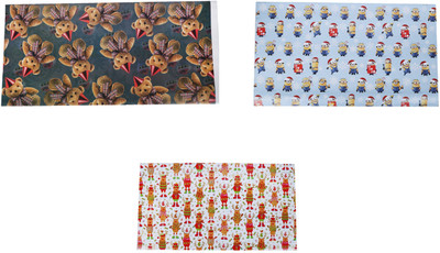 

AutoVHPR Pack of 3 Beautiful Designer Series 409 Gift Wrap Paper for Wrapping your Birthday Return and Corporate Gifts NA Plastic Gift Wrapper(Multicolor)