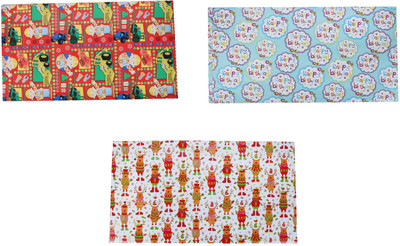 

AutoVHPR Pack of 3 Beautiful Designer Series 4366 Gift Wrap Paper for Wrapping your Birthday Return and Corporate Gifts NA Plastic Gift Wrapper(Multicolor)