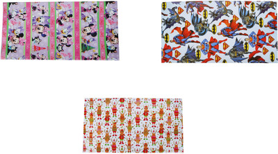 

AutoVHPR Pack of 3 Beautiful Designer Series 442 Gift Wrap Paper for Wrapping your Birthday Return and Corporate Gifts NA Plastic Gift Wrapper(Multicolor)
