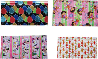 

AutoVHPR Pack of 4 Beautiful Designer Series 228 Gift Wrap Paper for Wrapping your Birthday Return and Corporate Gifts NA Plastic Gift Wrapper(Multicolor)
