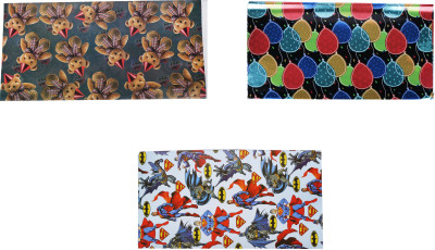 

AutoVHPR Pack of 3 Beautiful Designer Series 389 Gift Wrap Paper for Wrapping your Birthday Return and Corporate Gifts NA Plastic Gift Wrapper(Multicolor)