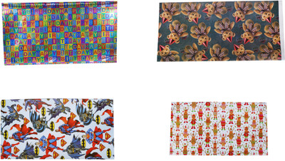 

AutoVHPR Pack of 4 Beautiful Designer Series 204 Gift Wrap Paper for Wrapping your Birthday Return and Corporate Gifts NA Plastic Gift Wrapper(Multicolor)