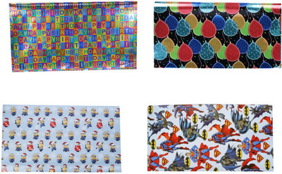 

AutoVHPR Pack of 4 Beautiful Designer Series 221 Gift Wrap Paper for Wrapping your Birthday Return and Corporate Gifts NA Plastic Gift Wrapper(Multicolor)