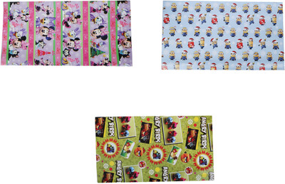 

AutoVHPR Pack of 3 Beautiful Designer Series 441 Gift Wrap Paper for Wrapping your Birthday Return and Corporate Gifts NA Plastic Gift Wrapper(Multicolor)