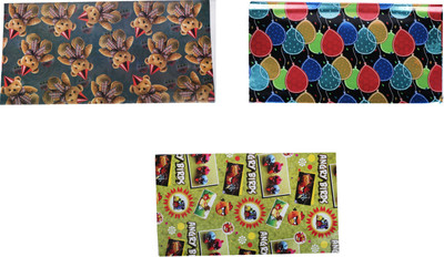 

AutoVHPR Pack of 3 Beautiful Designer Series 391 Gift Wrap Paper for Wrapping your Birthday Return and Corporate Gifts NA Plastic Gift Wrapper(Multicolor)