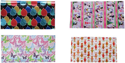 

AutoVHPR Pack of 4 Beautiful Designer Series 232 Gift Wrap Paper for Wrapping your Birthday Return and Corporate Gifts NA Plastic Gift Wrapper(Multicolor)