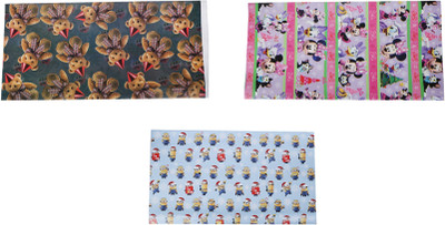 

AutoVHPR Pack of 3 Beautiful Designer Series 400 Gift Wrap Paper for Wrapping your Birthday Return and Corporate Gifts NA Plastic Gift Wrapper(Multicolor)