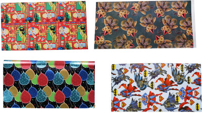

AutoVHPR Pack of 4 Beautiful Designer Series 120 Gift Wrap Paper for Wrapping your Birthday Return and Corporate Gifts superman Plastic Gift Wrapper(Multicolor)