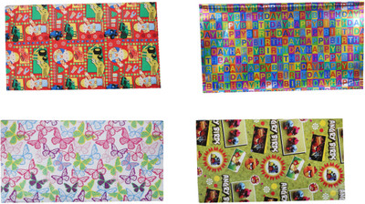 

AutoVHPR Pack of 4 Beautiful Designer Series 101 Gift Wrap Paper for Wrapping your Birthday Return and Corporate Gifts angry birds Plastic Gift Wrapper(Multicolor)
