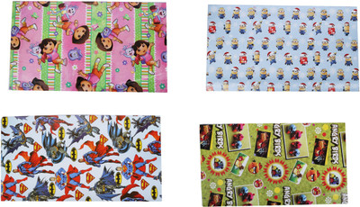 

AutoVHPR Pack of 4 Beautiful Designer Series 260 Gift Wrap Paper for Wrapping your Birthday Return and Corporate Gifts NA Plastic Gift Wrapper(Multicolor)