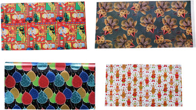 

AutoVHPR Pack of 4 Beautiful Designer Series 121 Gift Wrap Paper for Wrapping your Birthday Return and Corporate Gifts NA Plastic Gift Wrapper(Multicolor)