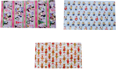

AutoVHPR Pack of 3 Beautiful Designer Series 440 Gift Wrap Paper for Wrapping your Birthday Return and Corporate Gifts NA Plastic Gift Wrapper(Multicolor)