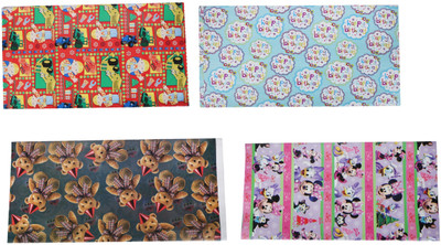 

AutoVHPR Pack of 4 Beautiful Designer Series 110 Gift Wrap Paper for Wrapping your Birthday Return and Corporate Gifts mickey Plastic Gift Wrapper(Multicolor)