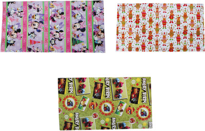 

AutoVHPR Pack of 3 Beautiful Designer Series 444 Gift Wrap Paper for Wrapping your Birthday Return and Corporate Gifts NA Plastic Gift Wrapper(Multicolor)