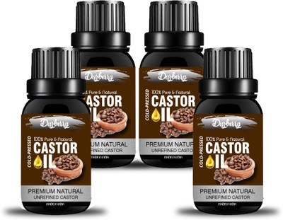 

Duzberry Organics 100% Pure Castor oil and Avocado Oil 30 ml Pack of 4 (120 ml) Hair Oil(30 ml)