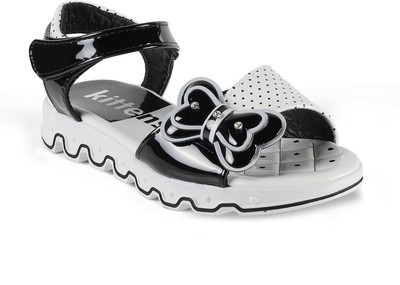 

KITTENS Girls Velcro Flats(Black