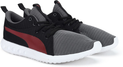 

Puma Boys & Girls Lace Running Shoes(Grey, Quiet shade flame scarlet