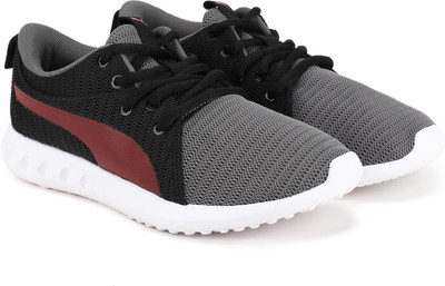 

Puma Boys & Girls Lace Running Shoes(Black, Flame scarlet