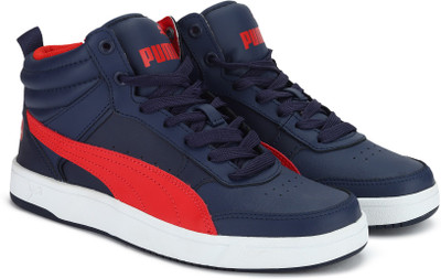 

Puma Boys & Girls Lace Sneakers(Blue, Peacoat flame scarlet