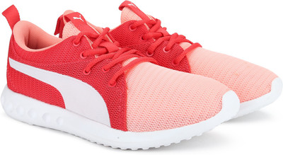 

Puma Boys & Girls Lace Running Shoes(Pink, Soft fluo peach puma white