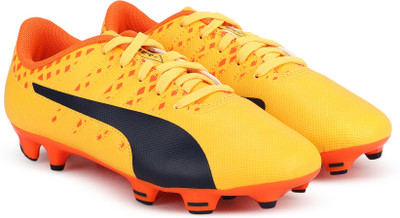 

Puma Boys & Girls Lace Football Shoes(Yellow, Orange