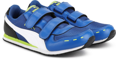 

Puma Boys & Girls Velcro Running Shoes(Blue, Lapblue nrgy yellow blk white