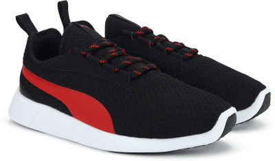 

Puma Boys & Girls Lace Running Shoes(Black, Puma black flame scarlet