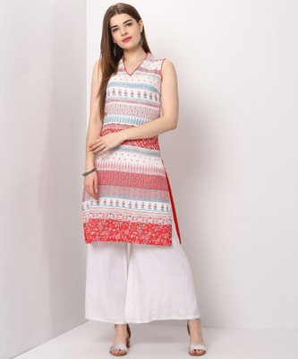 biba-women-printed-straight-kurtared-white