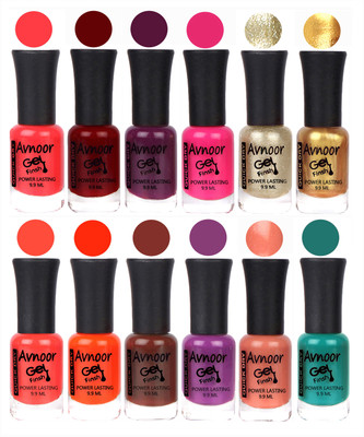 

Avnoor Color Gel Nail Polish Combo Set No 109 Multicolor(Pack of 12)