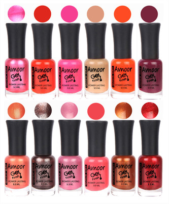 

Avnoor Color Gel Nail Polish Combo Set No 496 Multicolor(Pack of 12)