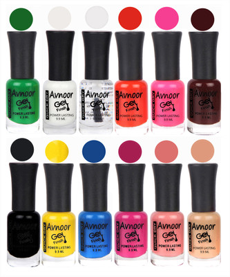 

Avnoor Color Gel Nail Polish Combo Set No 538 Multicolor(Pack of 12)
