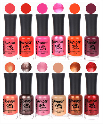 

Avnoor Color Gel Nail Polish Combo Set No 507 Multicolor(Pack of 12)